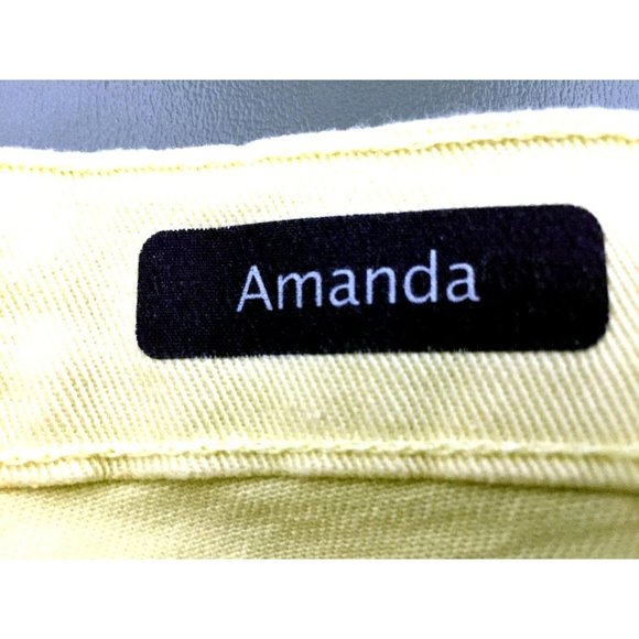 Gloria Vanderbilt Yellow Denim Slimming Jeans Size 16 Petite Stretch Amanda - Picture 6 of 11